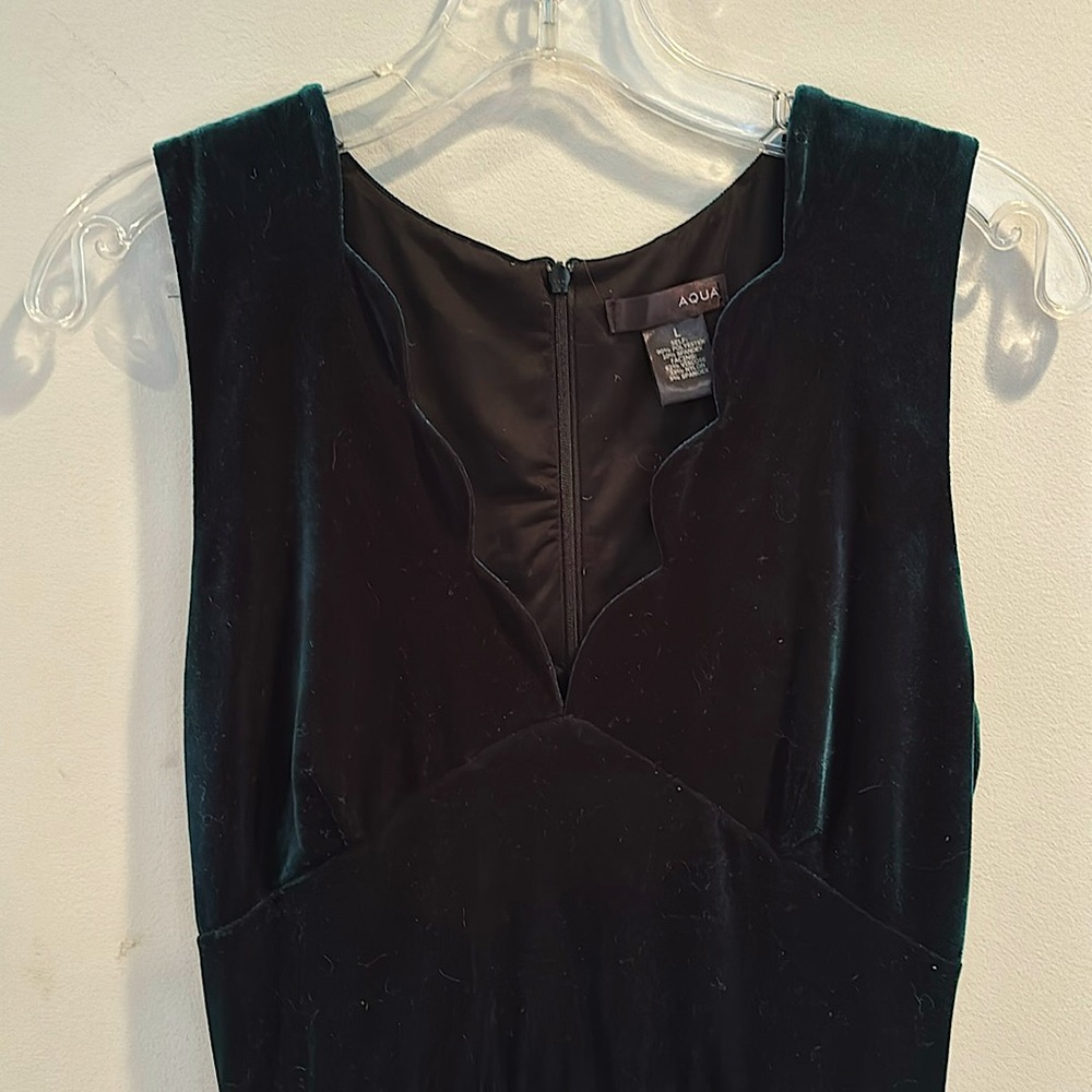 Dark Emerald Green Velvet Dress